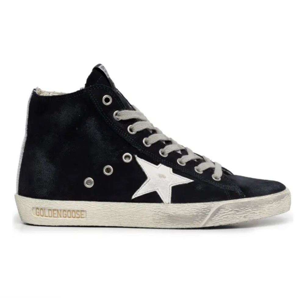 NEW! GGDB GOLDEN GOOSE Navy Suede Francy Side-Zip Sneakers size 39 New in Box! - Picture 16 of 16